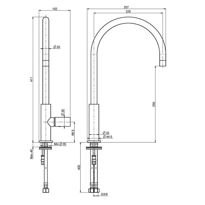Fima Carlo Frattini Kitchen Смеситель для кухни, цвет: хром F7117CR