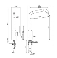 Fima Carlo Frattini Kitchen Смеситель для кухни, цвет: хром F3537/2CR