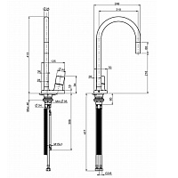 Fima Carlo Frattini Kitchen Fluid Смеситель для кухни, цвет: хром F7028CR