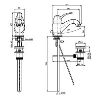 Fima Carlo Frattini Lamp Смеситель для раковины, цвет: медь античная F3301RA