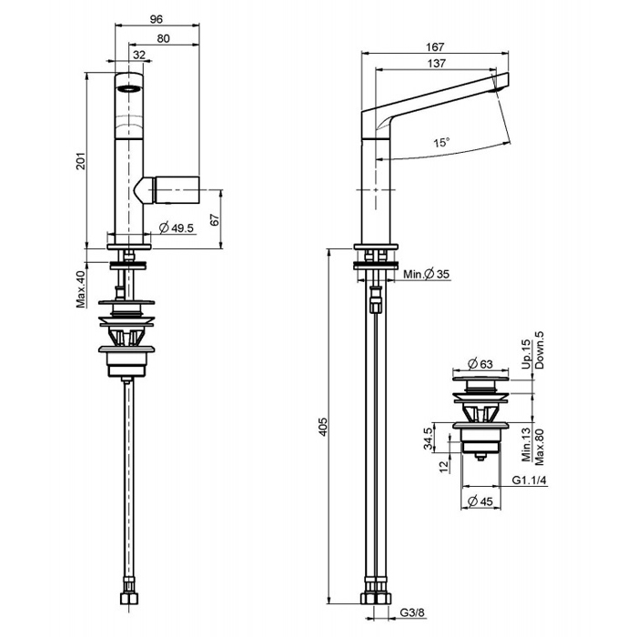 Fima Carlo Frattini Nomos Go Смеситель для раковины, цвет: хром F4161CR