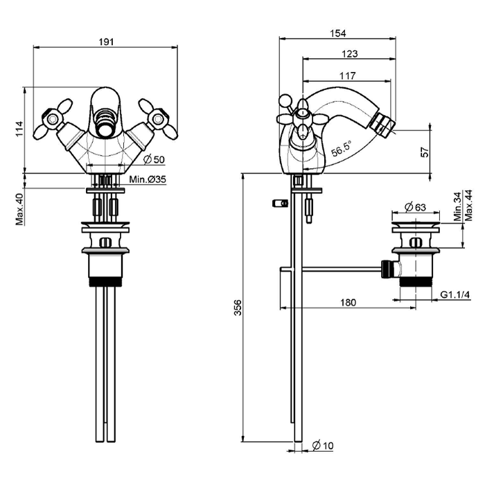 Fima Carlo Frattini Olivia Смеситель для биде, цвет: хром F5042CR