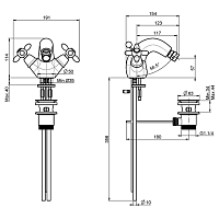 Fima Carlo Frattini Olivia Смеситель для биде,цвет: золото F5042OR