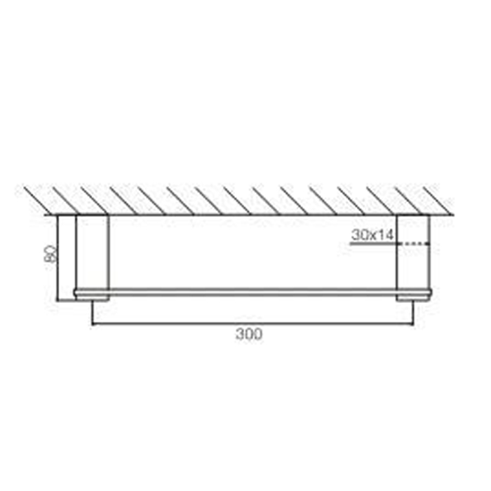 Fima Carlo Frattini Quadra Полотенцедержатель 30 см, цвет: хром F6020/30CR