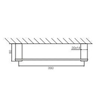 Fima Carlo Frattini Quadra Полотенцедержатель 30 см, цвет: хром F6020/30CR