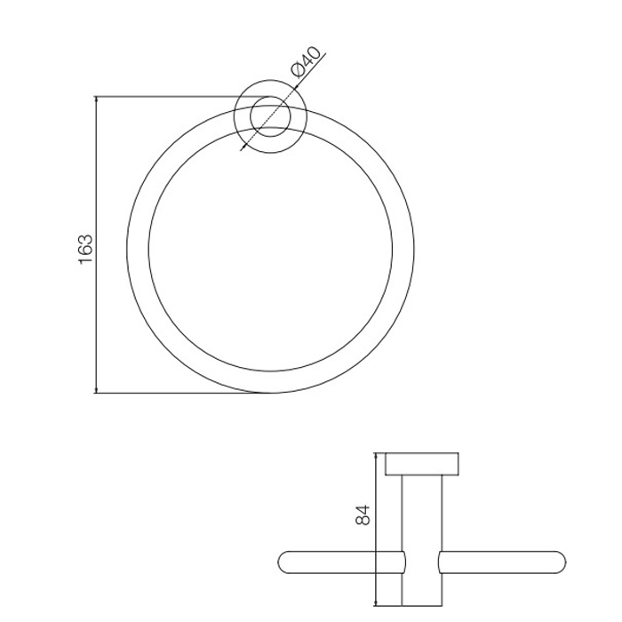 Fima Carlo Frattini Rotola Полотенцедержатель-кольцо, цвет: черный матовый F6002/1NS