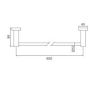 Fima Carlo Frattini Rotola Полотенцедержатель 60 см, цвет: хром F6000/60CR