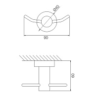 Fima Carlo Frattini Rotola Крючок двойной, цвет: хром F6004/3CR