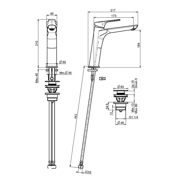 Fima Carlo Frattini Serie 4 Смеситель для раковины, цвет: хром F3761LCR