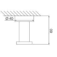 Fima Carlo Frattini Spillo Tech Крючок одинарный, цвет: хром F6004/1XCR