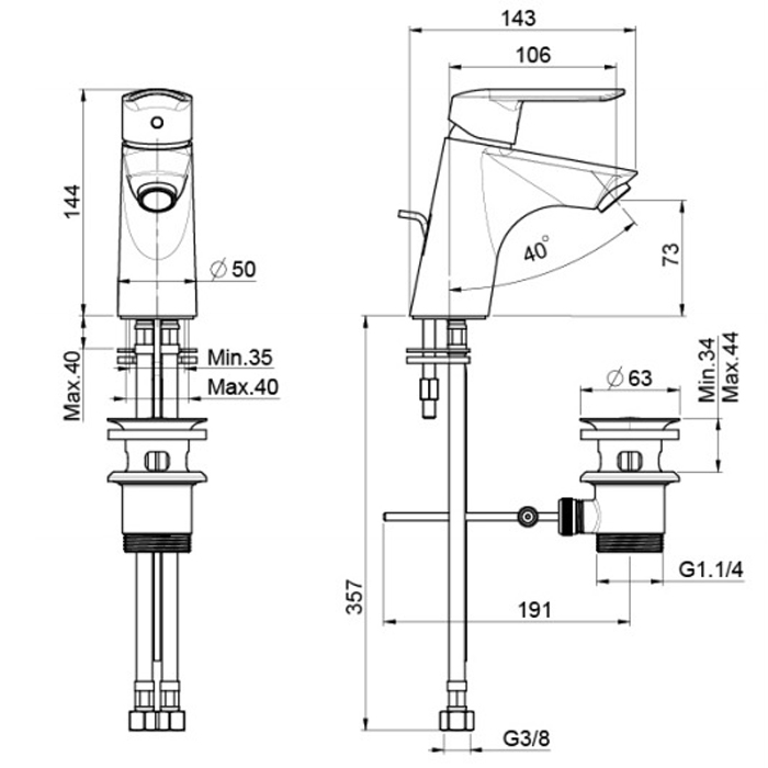 Fima Carlo Frattini Spot Смеситель на раковину, цвет: хром F3001CR
