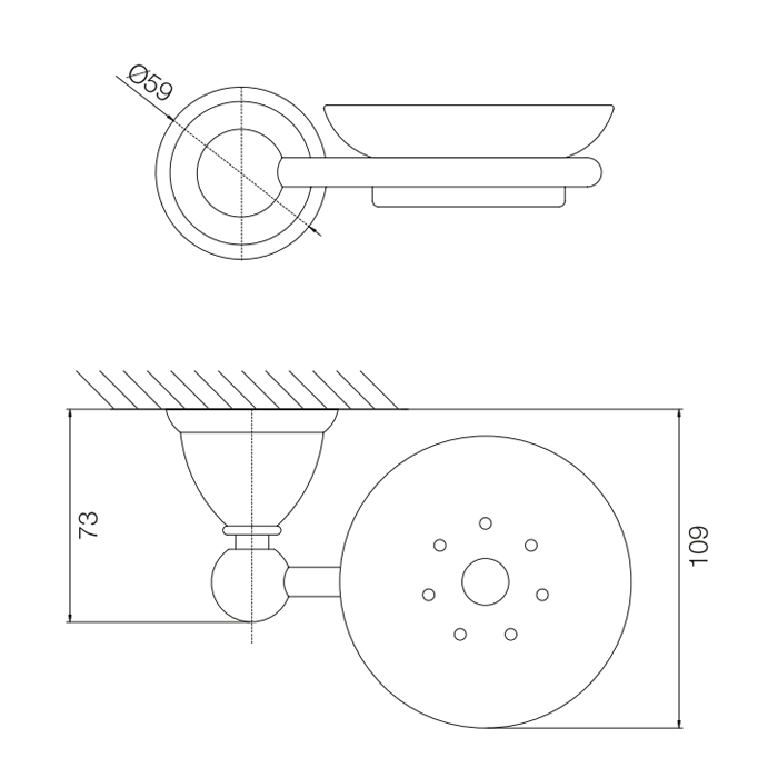 Fima Carlo Frattini Style Мыльница подвесная, цвет: бронза античная F6043/2BR