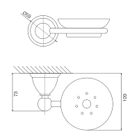 Fima Carlo Frattini Style Мыльница подвесная, цвет: бронза античная F6043/2BR