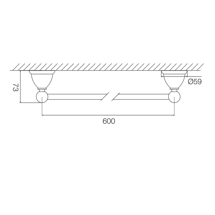 Fima Carlo Frattini Style Полотенцедержатель 60 см, цвет: хром F6040/60CR