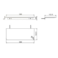 Fima Carlo Frattini Switch Полка 50 см, цвет: белый F6200/50MB