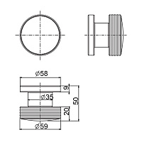 Fima Carlo Frattini Texture Collection Крючок, цвет: хром F6104/1HCR