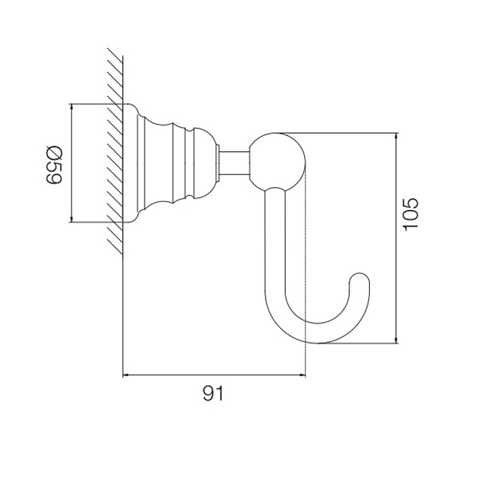 Fima Carlo Frattini Victory Крючок, цвет: хром F6064/1CR