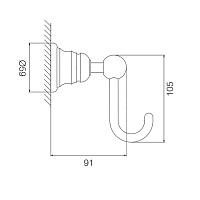 Fima Carlo Frattini Victory Крючок, цвет: хром F6064/1CR