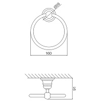 Fima Carlo Frattini Victory Полотенцедержатель-кольцо, цвет: хром F6062/1CR