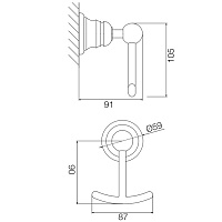 Fima Carlo Frattini Victory Крючок двойной, цвет: хром F6064/2CR
