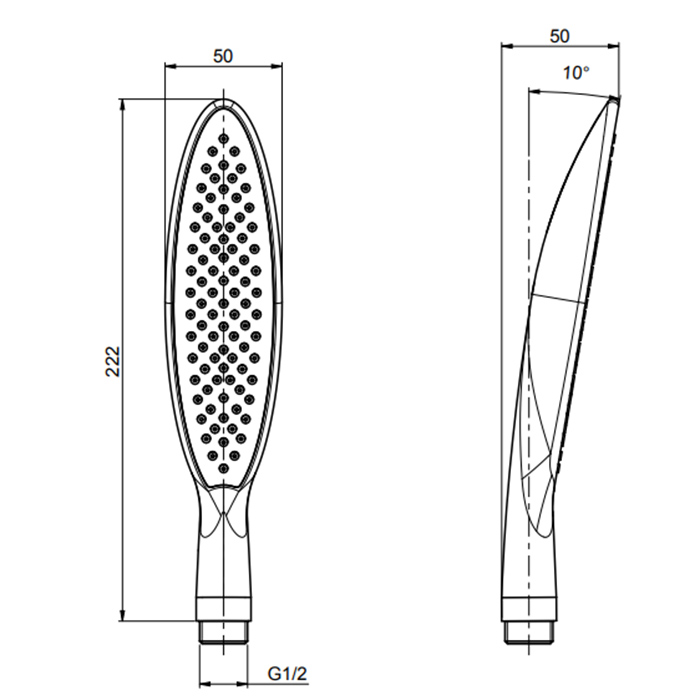 Fima Carlo Frattini Wellness Ручной душ, цвет: хром F2589CR