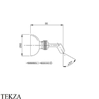 Fima Carlo Frattini Wellness Держатель для душа, цвет: золото F2047OR