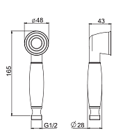 Fima Carlo Frattini Wellness Ручной душ, цвет: золото F2049OR
