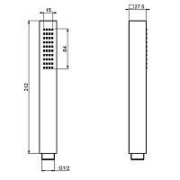 Fima Carlo Frattini Wellness Ручной душ, цвет: хром F2203CR