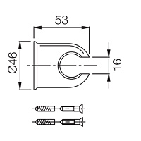Fima Carlo Frattini Wellness Держатель ручного душа, цвет: хром F2028CR