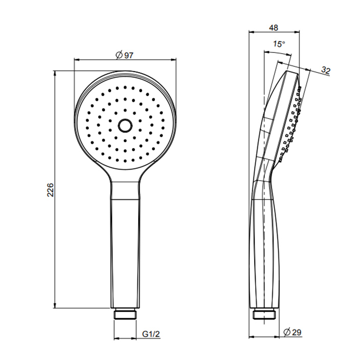 Fima Carlo Frattini Wellness Ручной душ, цвет: хром F2598CR