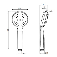 Fima Carlo Frattini Wellness Ручной душ, цвет: хром F2598CR