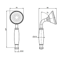Fima Carlo Frattini Wellness Ручной душ, цвет: хром F2059CR