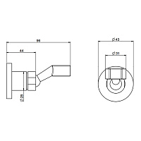 Fima Carlo Frattini Wellness Держатель ручного душа, цвет: хром F2205CR