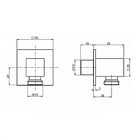 Fima Carlo Frattini Wellness Шланговое присоединение, цвет: хром F2690CR