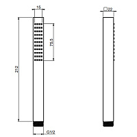 Fima Carlo Frattini Wellness Ручной душ, цвет: хром F2203OTCR