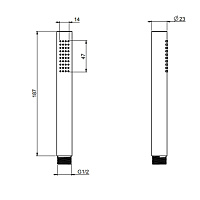 Fima Carlo Frattini Wellness Ручной душ, цвет: черный матовый брашированный F2067OTCS