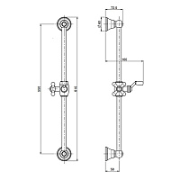 Fima Carlo Frattini Wellness Душевая штанга, цвет: хром F2044/1CR
