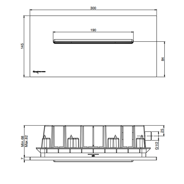 Fima Carlo Frattini Wellness Каскад встраиваемый в стену, цвет: хром F2782CR