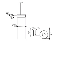 Fima Carlo Frattini Rotola Ёршик настенный, цвет: золото F6006/2OR