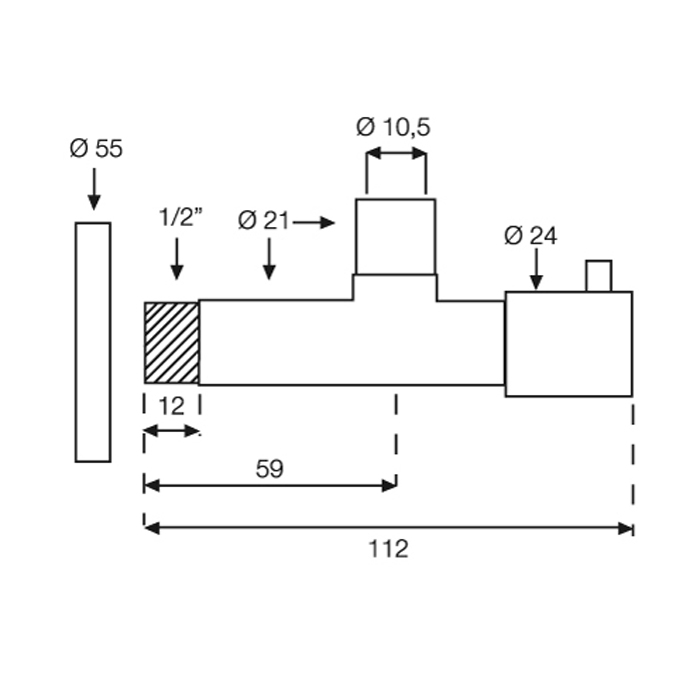 Fima Carlo Frattini Sottolavabo Кран-соединение, цвет: хром F204CR