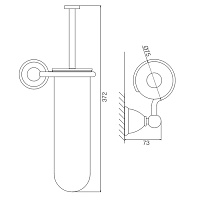 Fima Carlo Frattini Style Ершик для унитаза подвесной со стеклянной колбой, цвет: хром F6046/1CR