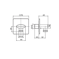 Fima Carlo Frattini Wellness Подвод воды 1/2”, цвет: хром F2368CR