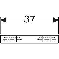 Geberit ICon Настенная полка 37х5х16,5 см, цвет: белый 840337000