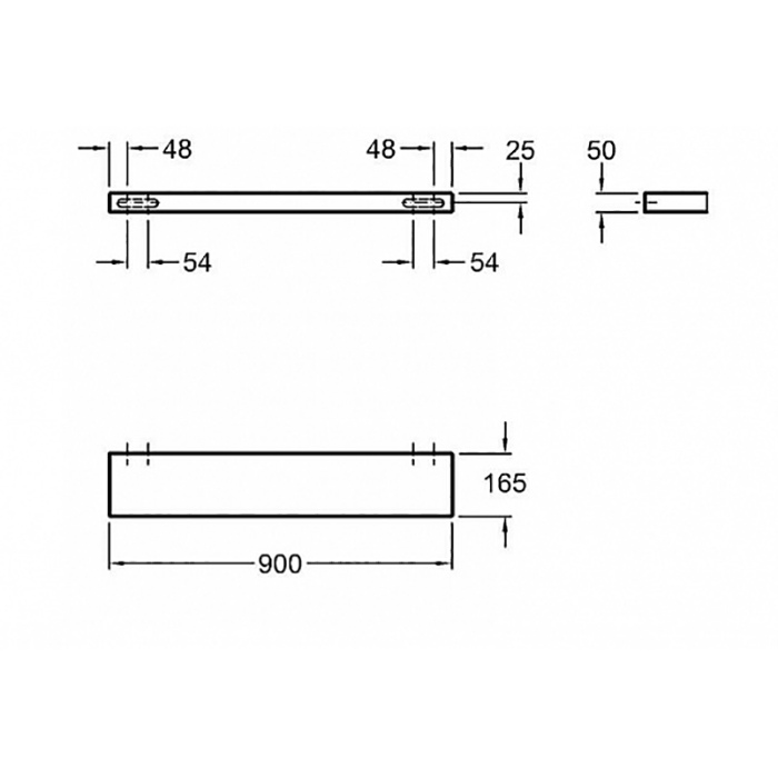 Geberit ICon Настенная полка 90х5х16,5 см, цвет: платиновый 840992000