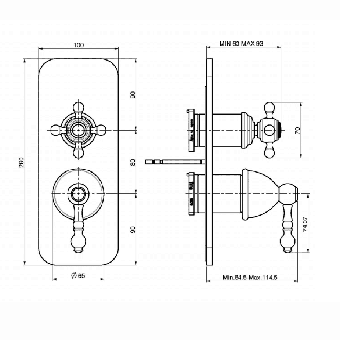 Fima Carlo Frattini Elizabeth Смеситель для душа встроенный, цвет хром F5089X6CR