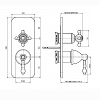 Fima Carlo Frattini Elizabeth Смеситель для душа встроенный, цвет хром F5089X6CR