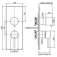 Fima Carlo Frattini Spillo Steel Смеситель для душа, цвет нержавейка F3079X6INOX