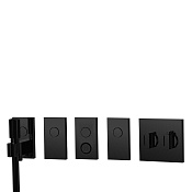 Fima Carlo Frattini Switch Смеситель для душа, на 4 полож, форсунка, цвет черн мат F5949NS