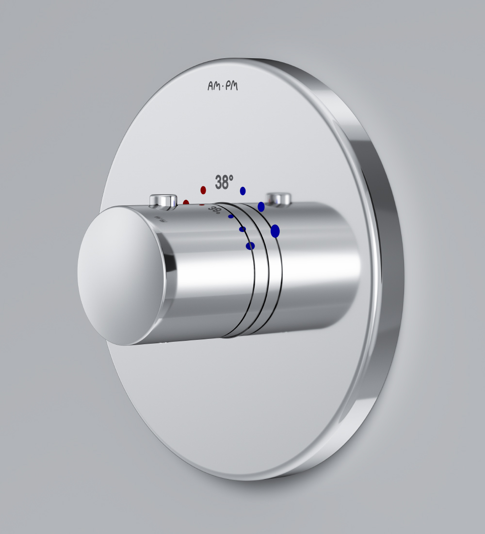 Am.Pm Like Смеситель для душа встраиваемый, внешняя часть, 1 потребитель, цвет: хром глянцевый F8075500