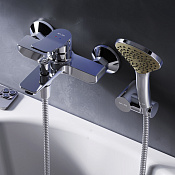 Am.Pm X-Joy Смеситель для ванны с душевым комплектом, излив 16,4 см, цвет: хром глянцевый F85A15000